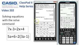 ClassPad Help 202  Solving Equations With Solve [upl. by Namzed]