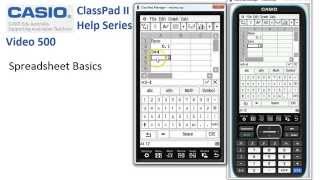 ClassPad Help 500  Spreadsheet Basics [upl. by Knobloch]