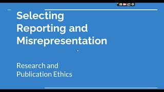 Selective Reporting and Misrepresentation of data Research and Publication ethics Phd coursework [upl. by Svend218]