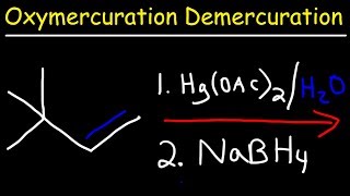 Oxymercuration Demercuration Reaction Mechanism [upl. by Aihsotan]