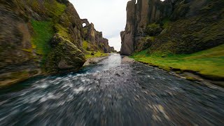 FPV Drone Flight through Beautiful Iceland Canyon [upl. by Basset]