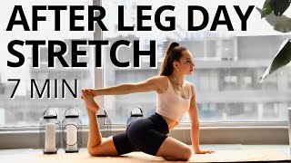 7 MIN AFTER WORKOUT STRETCH  Short amp Efficient Stretch for Leg Days  Daniela Suarez [upl. by Esmaria571]