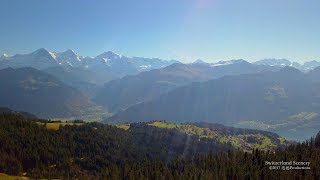 4K Beatenberg Berner Oberland SWITZERLAND アルプス山脈 aerialview [upl. by Onurb]