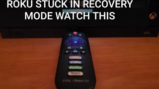 How to get Roku TV out of Recovery Mode [upl. by Risa]