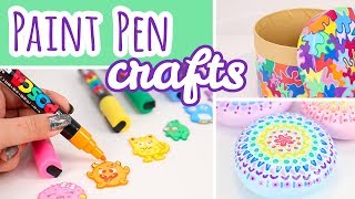 3 Posca Paint Pen Projects  Easy Paint Marker Crafts [upl. by Pacificas]