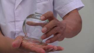 Chinese Glass Cupping Therapy  How to Create Suction Using Fire [upl. by Orvas]