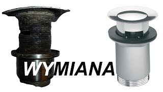 Wymiana korka w umywalce nowy korek naprawy domowe DIY klik klak Naprawa [upl. by Nnylrats]