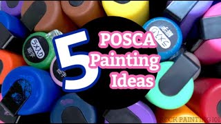 5 POSCA Painting Ideas for beginners Blending Layering amp MORE Fun Paint Marker Tutorials [upl. by Yenohtna105]