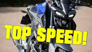 2020 Yamaha MT125 TOP SPEED  GPS TOP SPEED [upl. by Inoy]