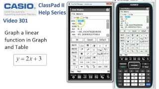 ClassPad Help 301  Graph a Linear Function 1 Graph [upl. by Lavinie881]