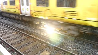 Merseyrail 507 009 making arcs at Birkdale station [upl. by Schertz]