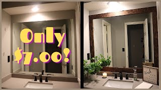 BATHROOM MIRROR MAKEOVER DIY  BATHROOM DECORATING IDEAS 2020 [upl. by Suixela]