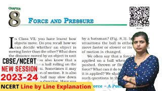 Force and Pressure  Class 8 Science chapter 8 Full Chapter [upl. by Kappenne]