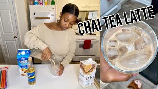 HOW TO MAKE  ICED CHAI TEA LATTE [upl. by Innis]