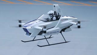 Toyotas SkyDrive  the 1st human piloted quotdronequot is here [upl. by Herta352]