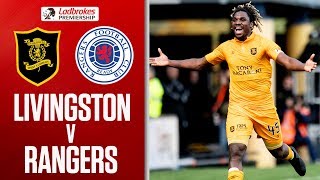 Livingston 10 Rangers  Menga Strike Shocks Rangers  Ladbrokes Premiership [upl. by Enisaj]