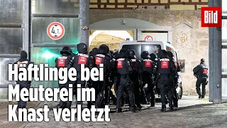 Gefängnismeuterei Polizei stürmt Knast in Thüringen  JVA Untermaßfeld [upl. by Ado]