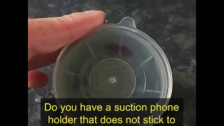 How to fix suction pad or cup on phone holder not sticking on windscreen [upl. by Holtz226]